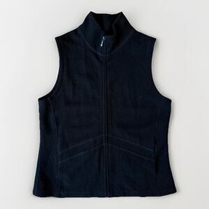 Ibex Wool Vest Women's Medium Black Full Zip Minimalist Outerwear Hiking